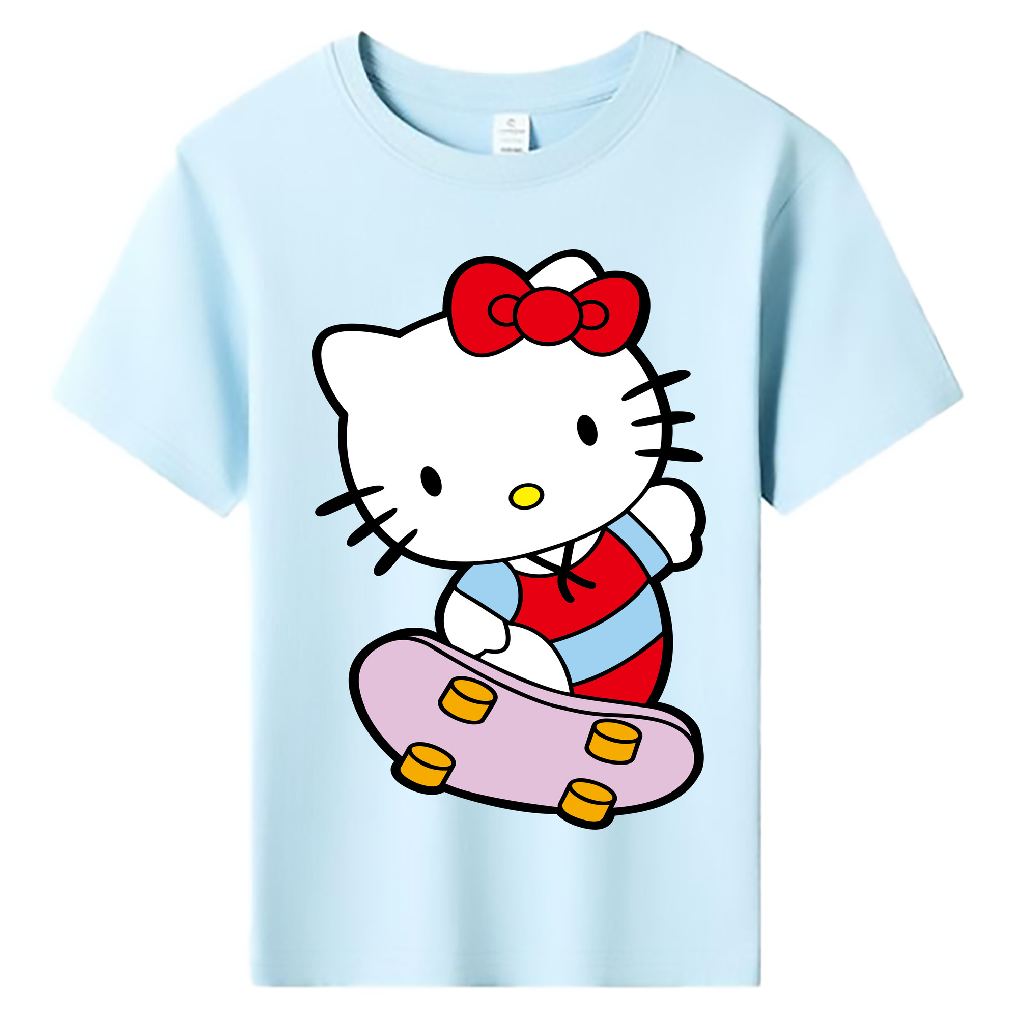 （画像用） Hello Kitty ハローキティ 綿100％キッズTシャツ（フロントプリント）
